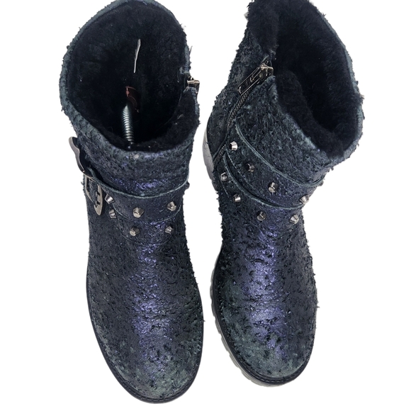 ROSS & SNOW Stefana Distressed Indigo Moto Boot - Picture 9 of 13